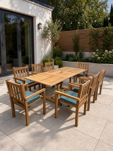 Teak garden furniture set - teak,
