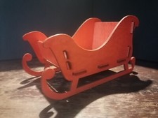 Wooden christmas sleigh - wooden,