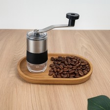 Manual Stainless Steel Coffee Grinder – Adjustable Burr Hand Crank Mill for...