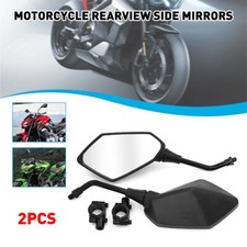 For 7/8in Handlebar UK Motorcycle Wing Rear View Side Mirrors Motorbike Rearview