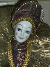STUNNING PORCELAIN DOLL 45CM VENICE CARNIVAL FIGURE VENICE DOLL