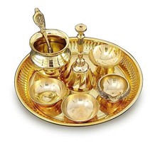 Brass Pooja Thali Set Small 6