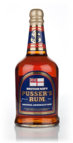 Pusser blue label dark - label,