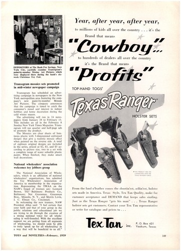 1959 paper toy tex - 1959, tan