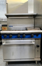 Oven 4 Burner Cooktop Griddle Blue Seal Splashback Shelf Nat Gas Recon Catering