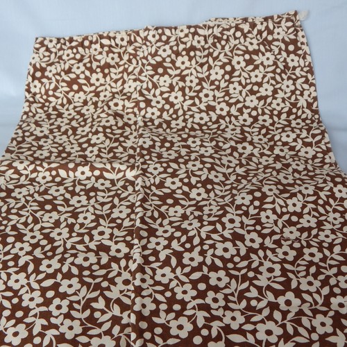 Vintage floral brown cream - brown, &