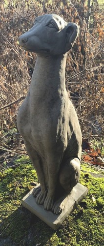 Stone garden greyhound - garden,