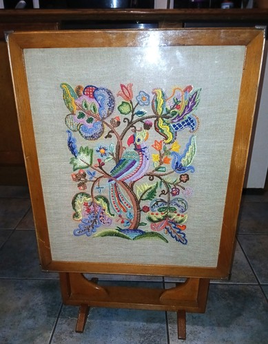 Vintage tapestry embroidered - tapestry, /