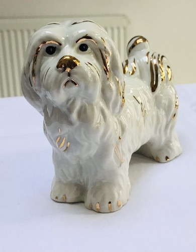 Vintage pekingese porcelain - pekingese,