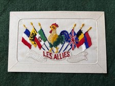 WW1 Silk Postcard, “ Les