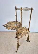 Antique Victorian Brass 3-Tier