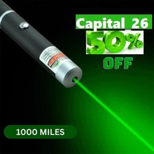 1000Miles Strong Beam Green Laser Pointer Pen 533nm Lazer Torch Cat Dog Pet ToY