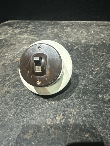 Vintage bakelite light switch - bakelite,