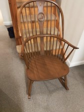 Vintage Retro 60's Ercol Chairmaker Swan Back Rocking Chair Golden Dawn mdl 949