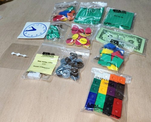 Math manipulatives set grades - math,