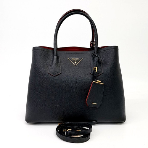 Prada double saffiano - double, black