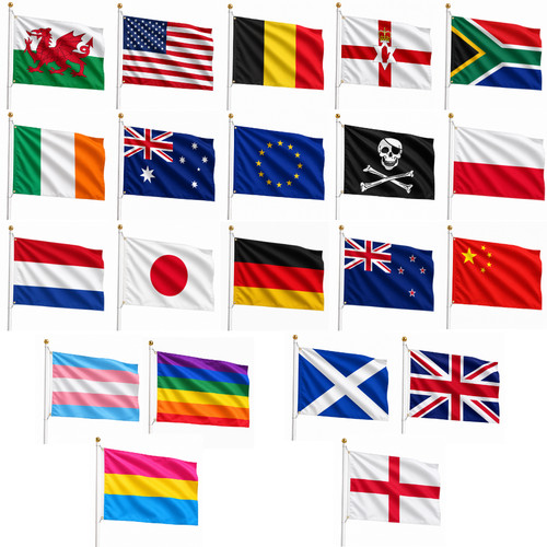 Large 5x3ft flags country - 5x3ft,