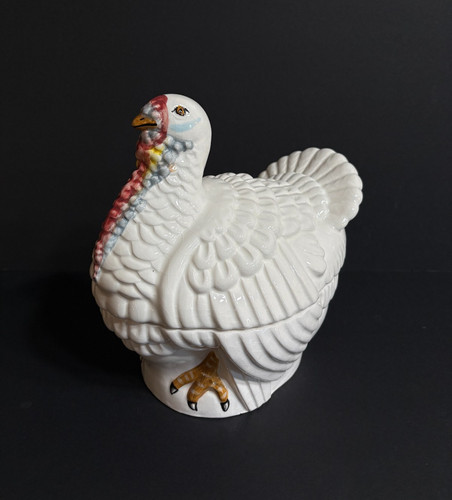 Vintage white turkey ceramic - white,