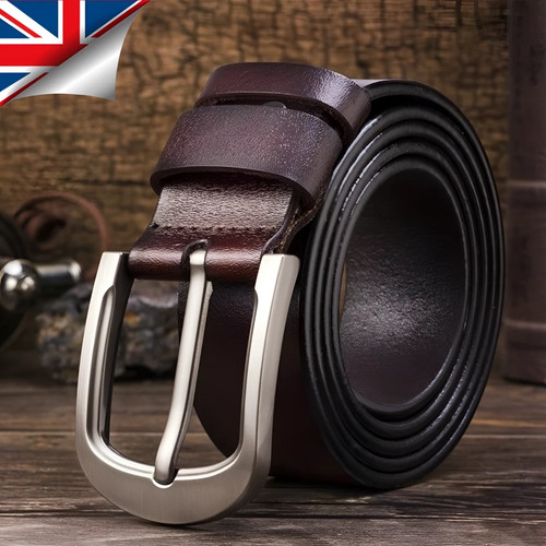 Genuine leather mens belt - genuine,