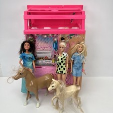 Barbie Vacation Doll House Bundle + 3x Dolls & Horses Mattel Good Condition