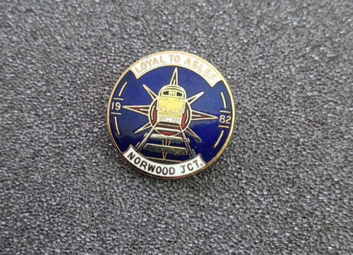 Aslef badge norwood blue - blue, 1982