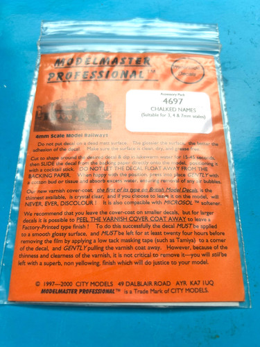 New modelmaster 4697 transfers - new,