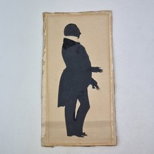 Antique 19thC Cut Silhouette Portrait Of A Gentleman