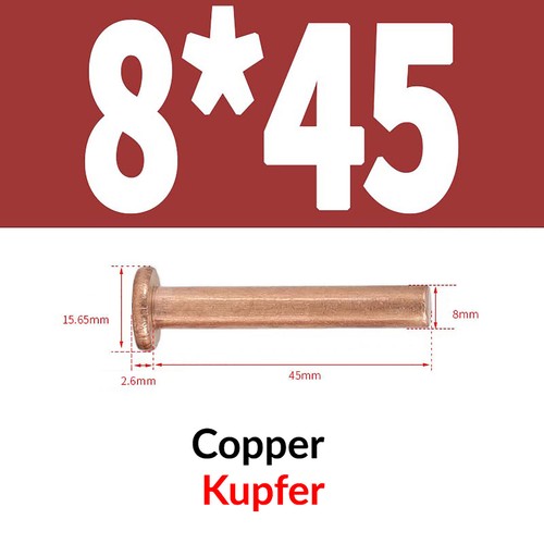 Copper rivets flat head - rivets,