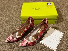 Ted Baker Ladies Floral Shoes Size 5 Stiletto Excellent Condition in Box