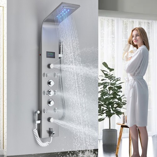 Stainless steel led shower - stainless,