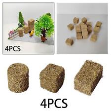4Pcs Mini Hay Bales Miniature Small Decorative Hay Unique Portable Simulated