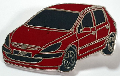 Peugeot 307 large enamel pin - peugeot,