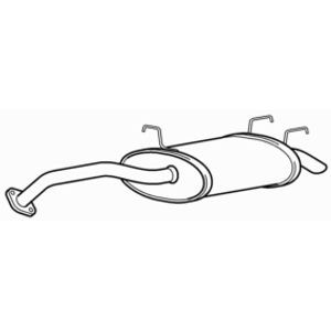 Quality rear exhaust silencer - exhaust,