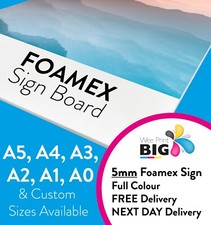 Foamex Sign Board 5mm Printed