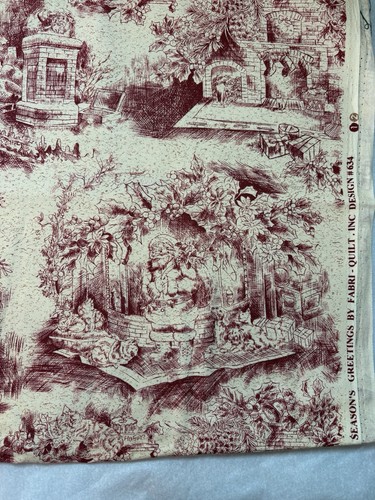 Red toile christmas seasons - red,