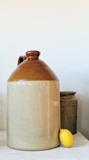 Huge Heavy 6kg 2 Gallon Stoneware Antique Flagon Wine Jug Country House Kitchen