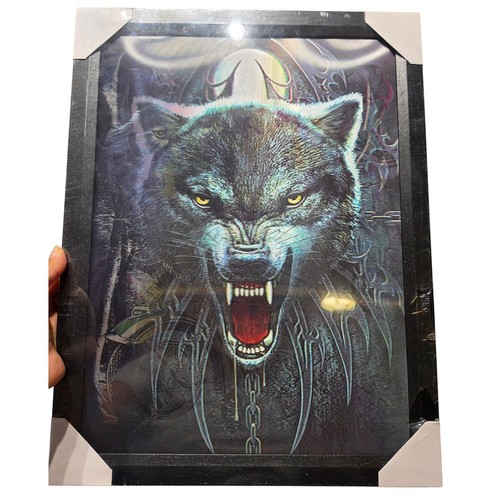 Lenticular wolf motorcycle - wolf,
