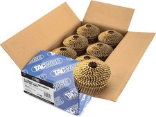 1795 Type 2.1/38 mm Galvanised Conical Top Coil Nails, Diamond Point, Ring Shank