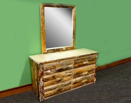 Log dresser with - log,