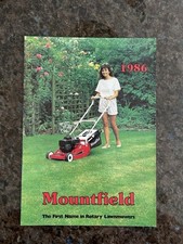 Mountfield Lawn Mower Brochure 1986… Strimmer Ride On.. Triple M.. Major Emblem