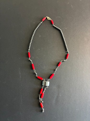Hematite red bamboo coral - hematite,