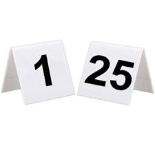BarBits 1 To 25 Plastic Table Numbers Set - Flexible Wedding Signs Double Sided