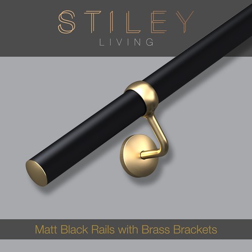 Matt black indoor stair - matt,