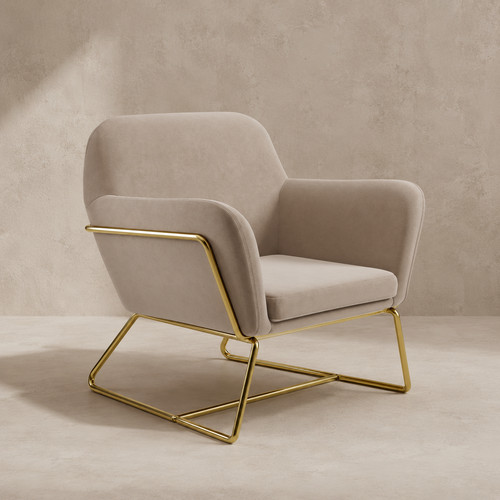 Velvet accent armchair troy - armchair,