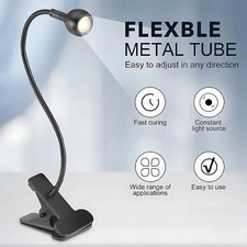 LED USB Clamp Clip On Flexible Desk Light Bed Reading Table Study Night Lamp UK