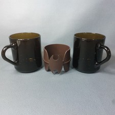 Smoked Glass Coffee Mugs 9cm