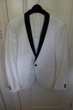 Mens Next Occasion White Tuxedo Jacket. 44L.  Worn once 