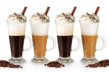 4 x Latte Coffee Glasses