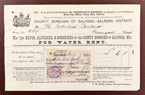 1892 salford water rent - salford,