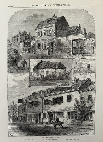 Antique print old chelsea - antique,
